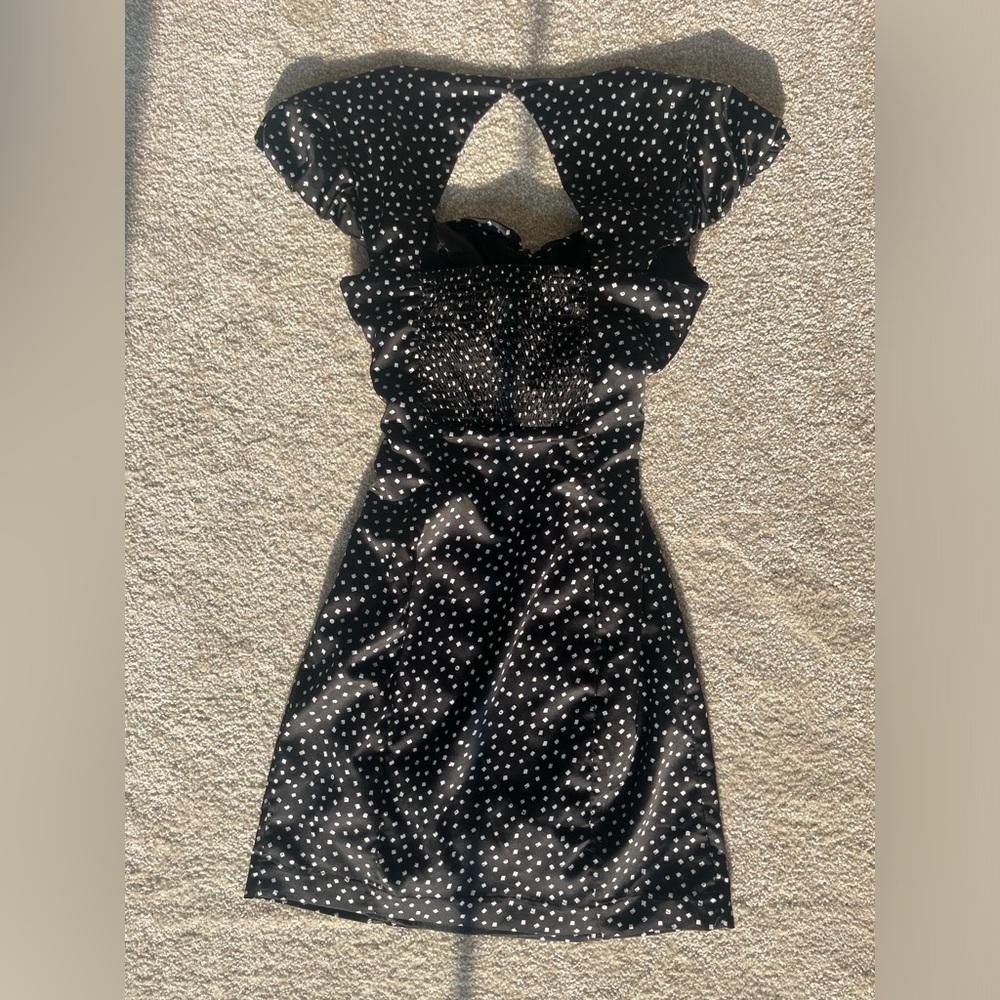 Guess Black Dress with White Gemstone Print